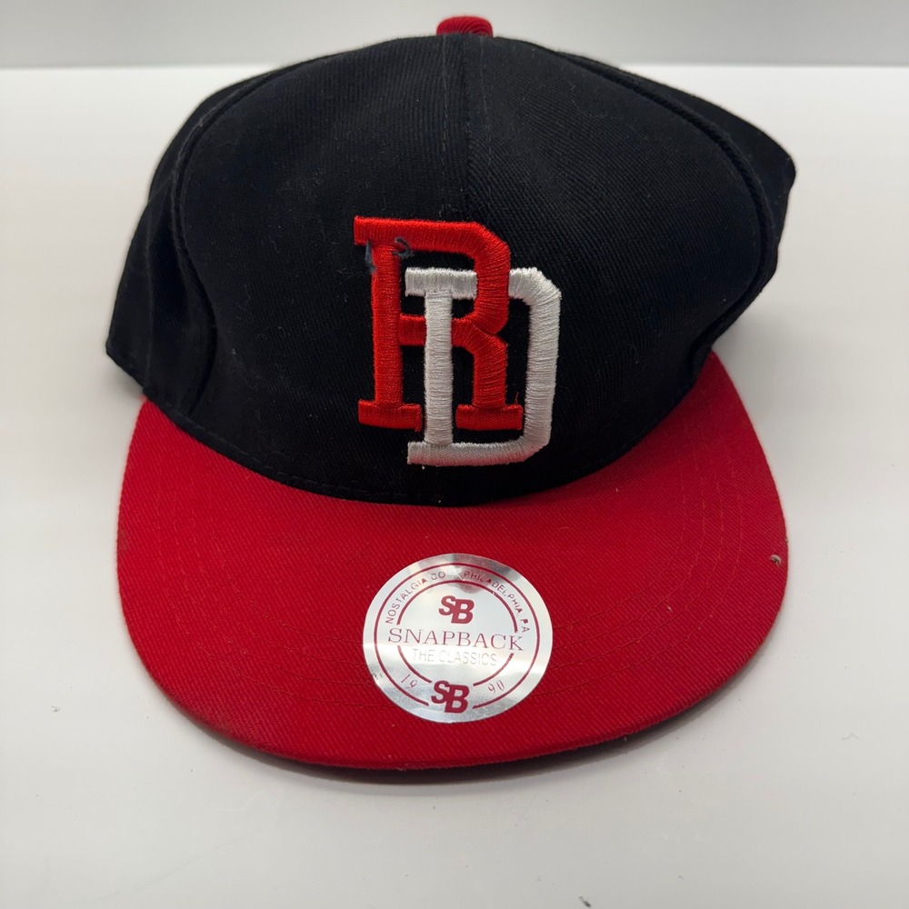 Nostalgia Co SB Snapback Hat Dominican Republic RD Flag Black Red Baseball Cap